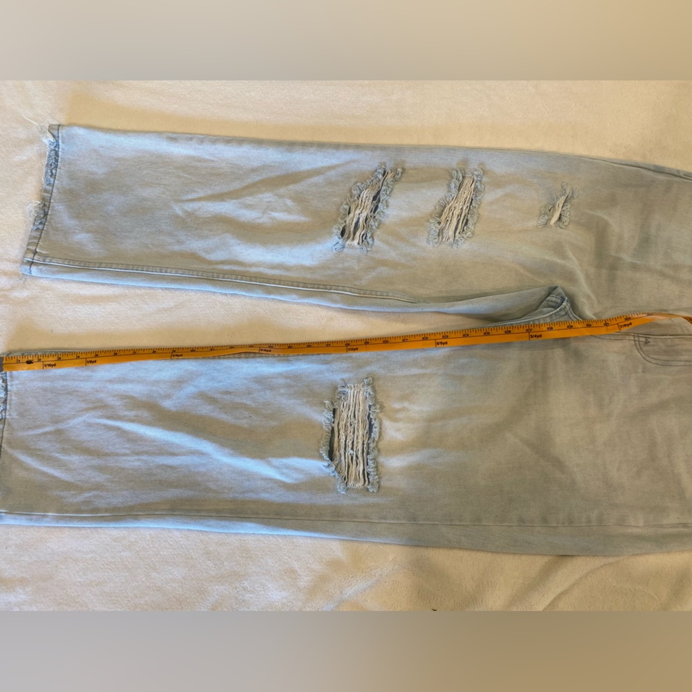 Amuse Society Light Blue Distressed High Rise Jeans - Picture 3 of 9